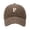 Brown, variant on Letter P Embroidery Baseball Cap, Vintage Washed Army Green Adjustable Casual Dad Hat