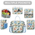 thumbnail image 2 of Light Green Dinosaurs Leaves Pattern Womens Lunch Box for Work,Insulated Large Lunch Bag for Tween and Teen,Loncheras Para Mujer,Leakproof Adult Lunch Bag for Work,Beach,Travel,Picnic,Camping, 2 of 7