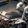 thumbnail image 4 of Uorisanigo Black Marble ATV Seat Cover, Waterproof Non-Slip Four Wheeler Seat Cover, Dustproof Anti UV Windproof All Weather Outdoor Seats Covers for Polaris Sportsman Rancher, 4 of 7