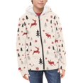 thumbnail image 3 of chaqlin Christmas Tree Zip up Hoodies for Girls Boys Trendy Y2K Hooded Sweatshirt Deer Print Long Sleeve Hoodie Jacket Kids Pullover Top with Pocket, 3 of 7