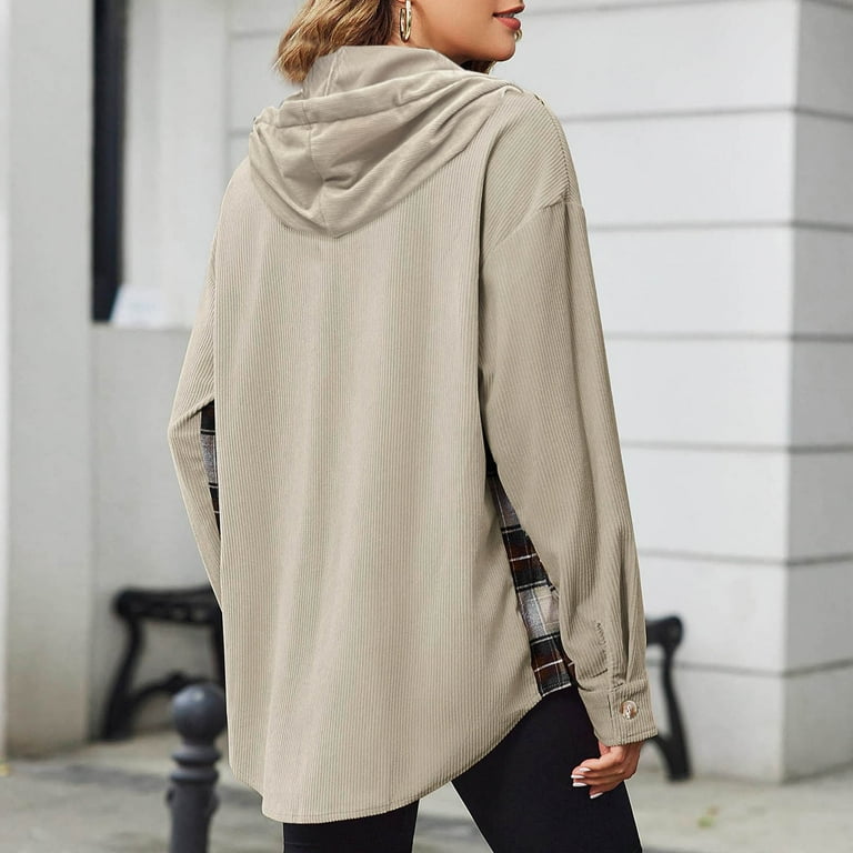 Splicing Long Sleeve Hooded Jacket Splicing Long Sleeve Hooded Jacket