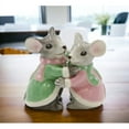 thumbnail image 2 of Pastel Ceramic Christmas Mice Salt and Pepper Shakers 3.5in Gift, 2 of 3
