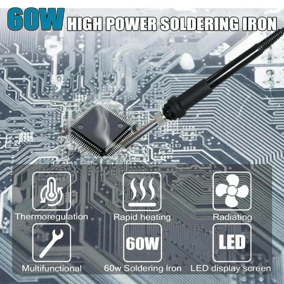 60W Cordless Electric Soldering Station for Makita 18V Digital Soldering Iron