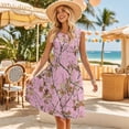 thumbnail image 3 of Garronmavis Couples Outfits Matching Sets Summer Mens Medium Tall Shirts and Women's Tank Dress Pink Camo Hunting A-Line Polyester Vacation Vacation Clothes, 3 of 7