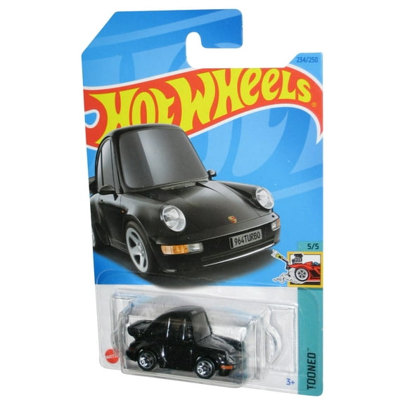 Hot Wheels Tooned 5/5 (2021) Black Porsche 911 Turbo 3.6 964 Toy Car 234/250
