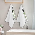 thumbnail image 4 of Dreamtimes Hello Panda Bear Hand Towels 2 PCS, Ultra Soft and Highly Absorbent, Green Bamboo Decorative Fingertip Towel for Home, Bathroom, Kitchen, 28.3"x14.4", 4 of 5