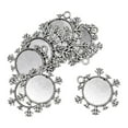 thumbnail image 2 of Joyas Cabochon en blanco 20 Piezas Bandejas Colgantes De Plata Antigua Espacios En De Nieve Bisel Espacios En Colgantes Bandejas De Config, 2 of 9