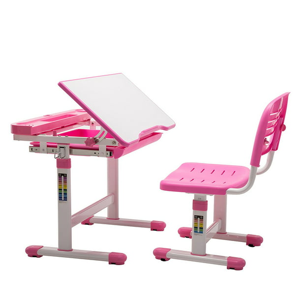 Mecor Children S Desk And Chair Set Adjustable Kid S Study Table
