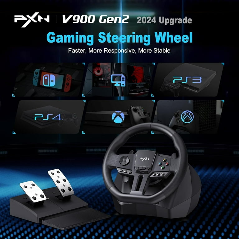 PXN V900 GEN2 Racing Wheel for PC/PS4/PS3/Xbox Series X|S/One