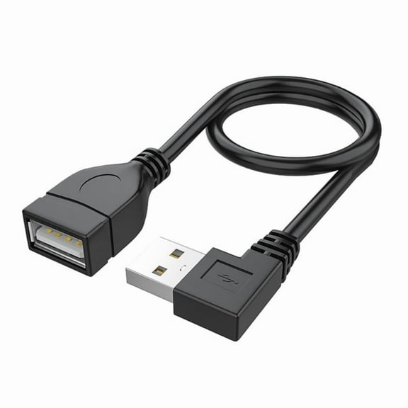 USB 2.0 Extension Cable Male to Female 90 Degree Angled Line Supports Charging and Data Transfer for Various Devices