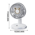 thumbnail image 3 of Ventilador de escritorio recargable con base redonda estable: ventilador portátil para refrigeración, ideal para el hogar, la oficina y exteriores. Ventilador compacto alimentado por USB., 3 of 6