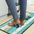 thumbnail image 4 of Teal Kitchen Rugs Set of 2 Kitchen Floor Mats Non-Slip Backing Kitchen Mat Washable Doormat Runner Rug Set for Home 17"x47.2"+17"x30" Teal Kitchen Accessories and Decor, 4 of 6