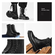 Men's Boots Fashion High Top Motorcycle Boots Waterproof Boots for Men