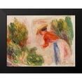 thumbnail image 2 of Renoir, Pierre-Auguste 24x19 Black Modern Framed Museum Art Print Titled - Woman Gathering Flowers 1910, 2 of 5