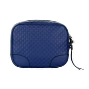 Gucci Bree Microguccissima Caspian Blue Leather Crossbody Bag