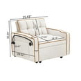 thumbnail image 4 of 1 versatile foldable sofa bed in 3 lengths, modern sofa sofa sofa velvet pull-out bed, adjustable back and with USB port and ashtray and swivel phone stand, 4 of 12