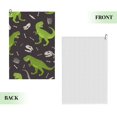 thumbnail image 2 of Kdxio Dinosaur Skeleton Pattern Golf Towel (24" X 16") with Carabiner Clip - The Convenient Golf Cleaning Towel, 2 of 8