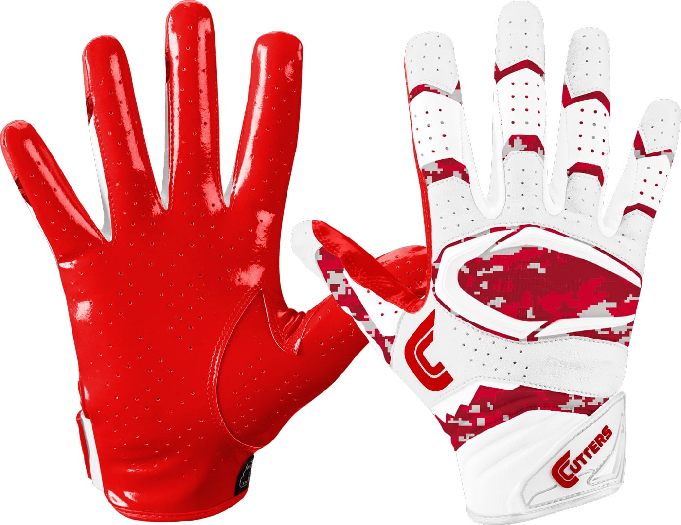 Medium-Large 1-Pair Cutters Rev Pro 2.0 Football Gloves Best Grip Orange Adult 