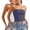 Navy, variant on Lutiedan 2 Pack Tube Tops for Women Spring Summer Slim Fitted Strapless Crop Top Backless Going Out Beach Vacation Bandeau Top