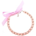 thumbnail image 7 of NOGIS Dog Cat Pearls Necklace Collar with Bling Accessories and Ribbon Bow Pet Puppy Jewelry for Female Dogs Cats Small Medium (Size L, Pink), 7 of 7