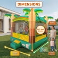 thumbnail image 3 of Pogo Bounce House Crossover Kids Inflatable Bounce House with Blower, Tropical Jumper, 3 of 8