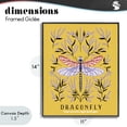 thumbnail image 4 of Stupell Industries Eclectic Dragonfly Symmetry on Yellow Black Framed Giclee Art, 11 x 14, by Indira Prieto | IndySign, 4 of 8