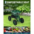 thumbnail image 4 of Tabouret de Travail de Jardin Robuste à Roulettes avec Capacité de 400 Lb, Siège Pivotant à 360 Degrés Hauteur Réglable, Plateau de Rangement pour Pneus Tout-Terrain, Banc d'Outils de Cour Extérieur, Vert Menthe/bleu Gentiane/rouge, 4 of 8