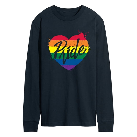 Instant Message - Pride Heart Long Sleeve Graphic T-Shirt
