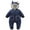 Navy, variant on MuZeFu Girl Clothes Winter Jumpsuits Baby Girls Boys Clothes Baby Rompers Boys And Girls Fashion Solid Color Cute Thickening Keep Warm Bear Ear Jumpsuit
