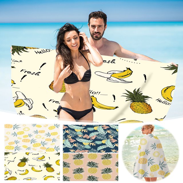 Xihbxyly Toalla de Playa de Microfibra, Superligera y Resistente a La Arena, de Secado Rápido, Compacta y Portátil, Ideal para Viajes, Piscina y Camping. Tamaño: 76 X 152 Cm.