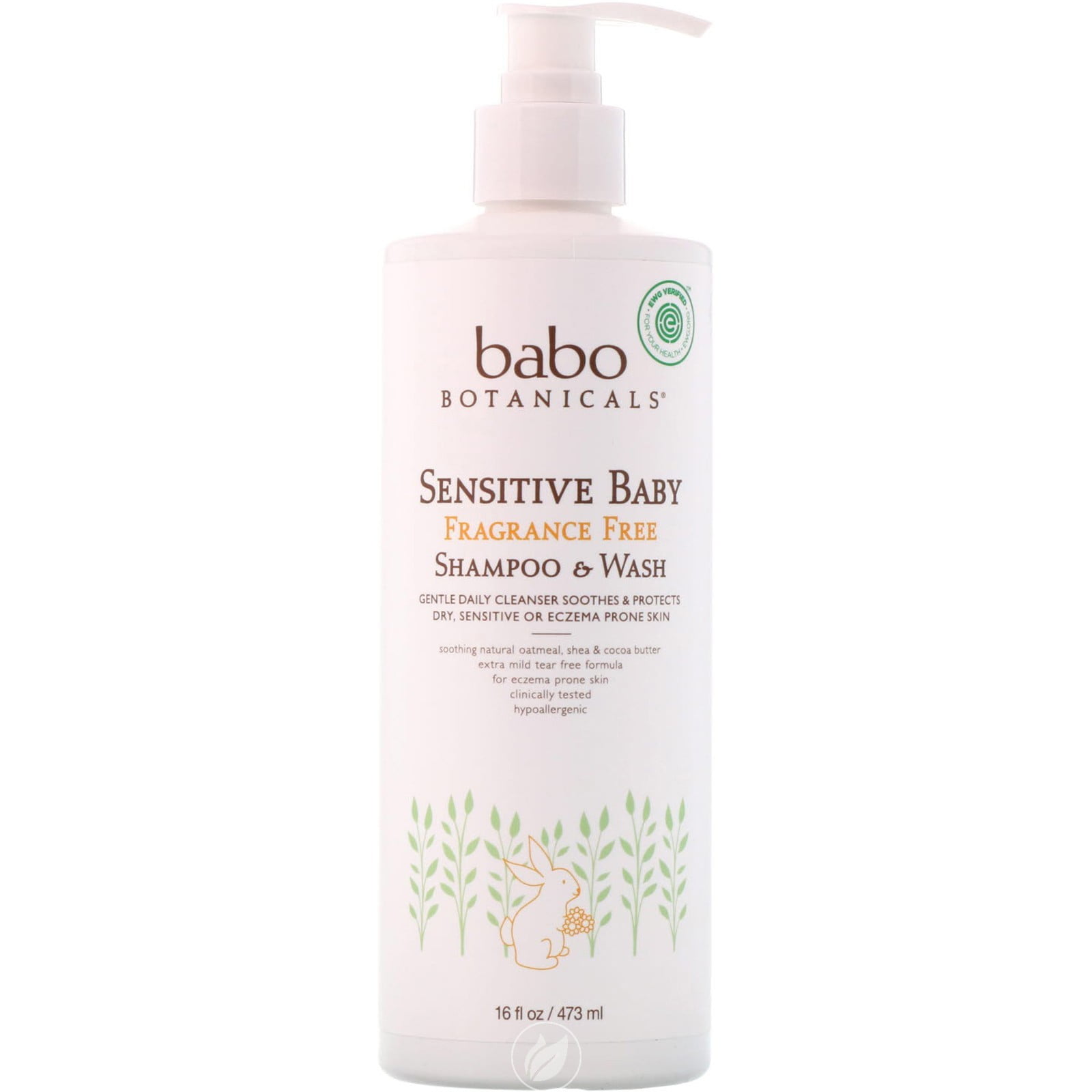 babo botanicals sensitive baby shampoo & wash