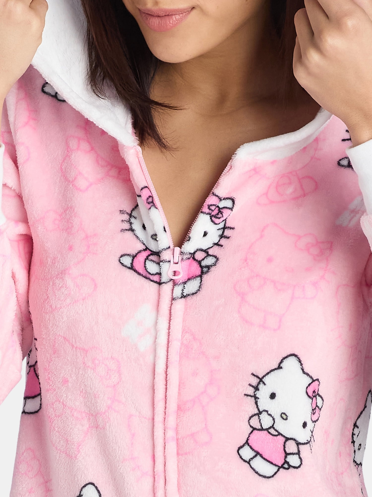 Hello Kitty Women’s Union Suit with Hood, Sizes XS-3X