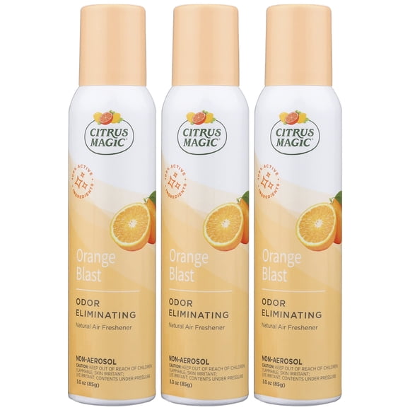 Ambientador en aerosol Citrus Magic, eliminador de olores, naranja, 90 ml x 3