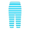 thumbnail image 4 of DeHolifer Capris Pants for Women Elastic Waist Strip Print Straight Leg Cropped Pants Summer Casual Trousers Sky Blue S, 4 of 5