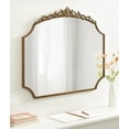 thumbnail image 7 of Kate and Laurel Arendahl Ornate Traditional Arched Scallop Mirror, 36 x 32, Gold, Decorative Baroque Style Scalloped Arch Vintage Gold Mirror with Wide Frame and Ornamental Crown, 7 of 7