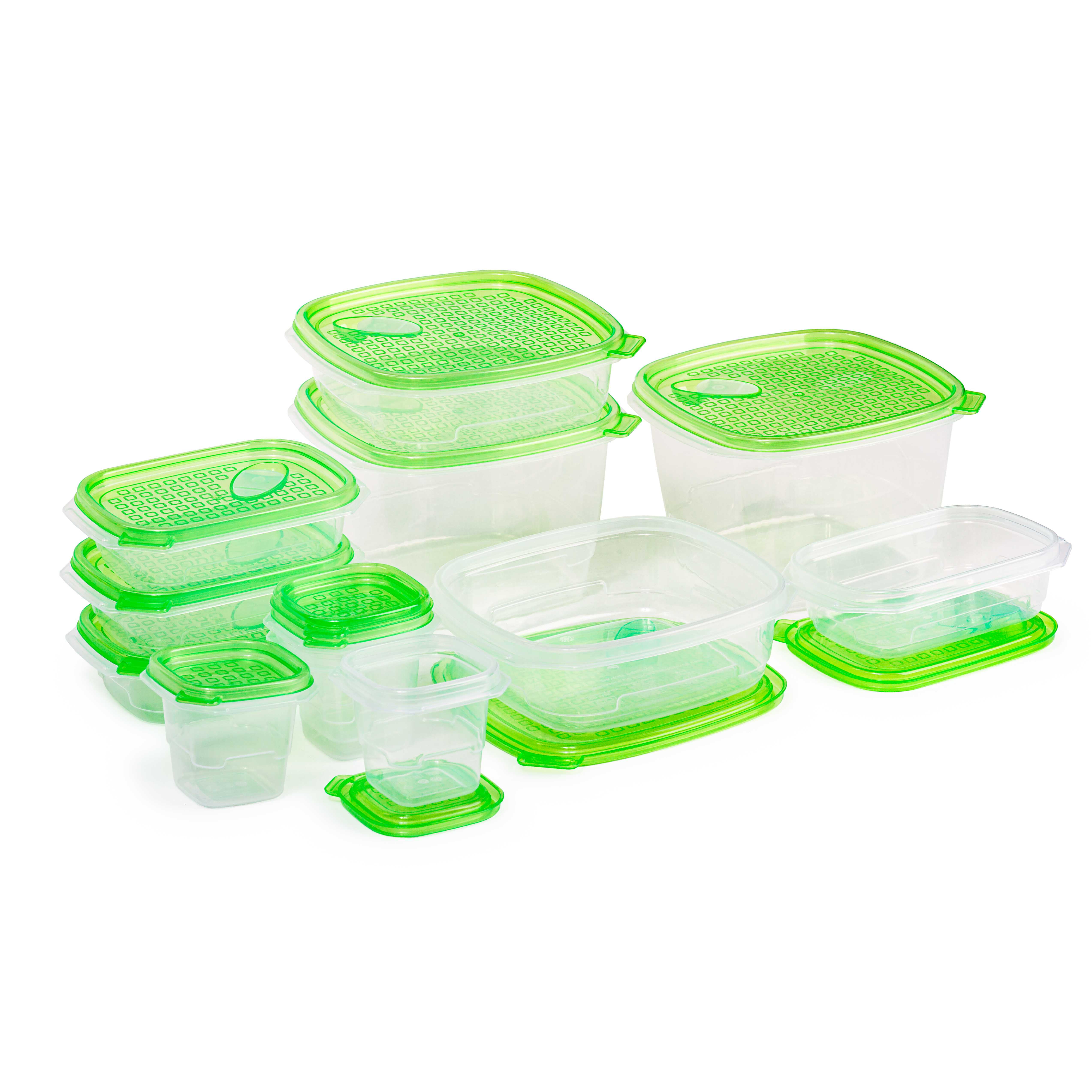 Lexi Home Nested Glass Meal Prep 4 Piece Oven Safe Food Storage Container Set, Green