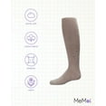thumbnail image 6 of MeMoi Girls Ultra-Soft Opaque Pima Cotton-Rich Mini-Ribbed Sweater Tights - Girls - Female, 10, Taupe, 6 of 12