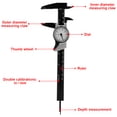 thumbnail image 6 of 0-150mm Range, 0.1mm Resolution, Dial Micrometer Gauge Measuring Instrument High Precision Plastic Vernier Caliper, 6 of 8