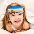 thumbnail image 4 of WIRESTER Silk Sleep Eye Mask for Sleeping With Adjustable Strap, Blackout Sleep Mask, Blindfold Night Eye Masks for Women Men Adults Kids - Seashells On The Beach, 4 of 7