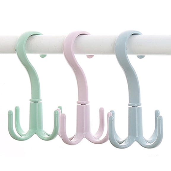 PUMYPOREITY 3 Pack Shoe Hangers, Rack Hook 4 Claws 360 Degree Rotatable, Hanging Drying Rack for Space Saving, Home Storage Organizer