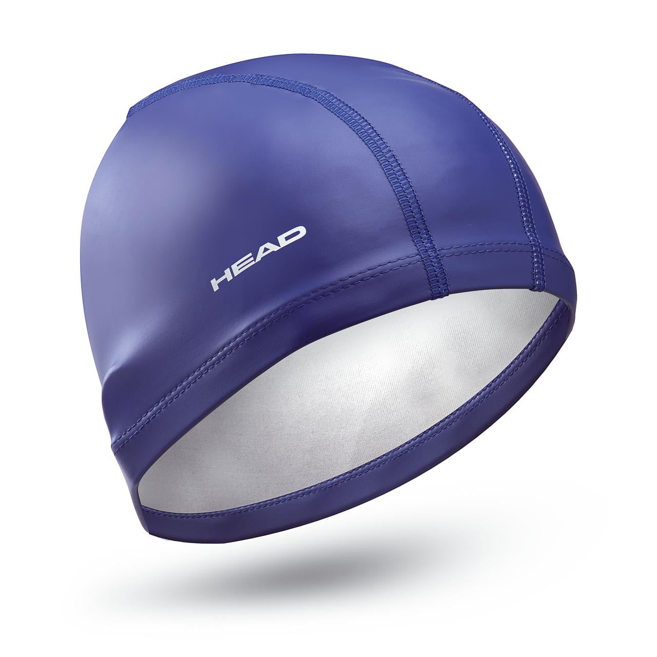 Black/Sliver PU Coated Swimming Cap 3D Ergonomic Design Comfortable & Durable 