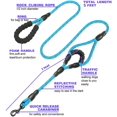 thumbnail image 2 of Dog Leash,5 FT Heavy Duty Double Handle Dog Leash with Comfortable Padded and Reflective,Rope Dog Leashes for Small,Medium,Large Dogs (Rope-Blue), 2 of 6