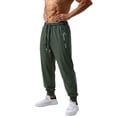 thumbnail image 2 of VV AVEORS Mens Sweatpants Tapered Joggers With Zipper Pocket Casual Athletic Workout Lightweight Track Pants For Running Gym Army Green S, 2 of 8