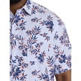 thumbnail image 2 of Floral Print Seersucker Sport Shirt Blue Orange 4XL, 2 of 6