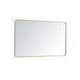 thumbnail image 4 of Soft corner metal rectangular mirror 30x48 inch in Brass, 4 of 5