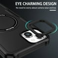 thumbnail image 3 of SaniMore for iPhone 14 Plus 6.7" 2022 Case, Rugged PC Back Shockproof TPU Bumper Wireless Charging Strong Magnetic Shell Slim Lightweight Heavy Duty Protective Cover for iPhone 14 Plus 2022, Black, 3 of 10
