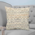 thumbnail image 4 of 14x14 Pillow Covers Set of 2, Bohemian Floral, Throw Pillow Covers Decorative Couch Cushion Case, Vintage Gradient European Line Microfiber Square Pillowcases for Bedroom Car Living Room, 4 of 7