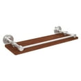 thumbnail image 2 of Waverly Place Collection 16-in Solid IPE Ironwood Shelf with Gallery Rail in Antique Bronze, 2 of 2