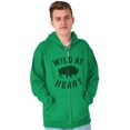 thumbnail image 5 of Wild At Heart Buffalo Inspirational Zip Up Hoodie Men's Women's Brisco Brands 3X, 5 of 6