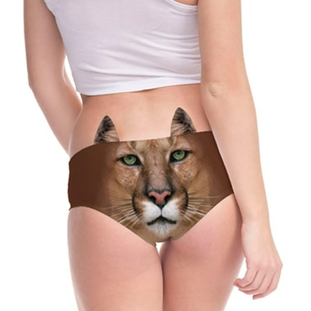 

dmqupv Vintage Boy s Briefs Women s Flirty Funny 3D Printed Animal Tail plus Size Maternity Underwear under Bump Brown X-Large